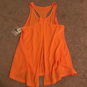 Orange Tennessee tank top split back